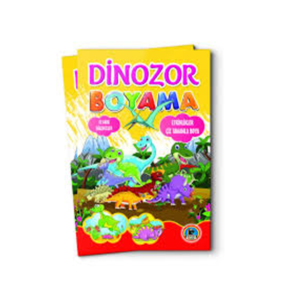 4E Boyama Kitabı Dinozar Örnekli Renkli 128 Syf Karatay Yayınevi