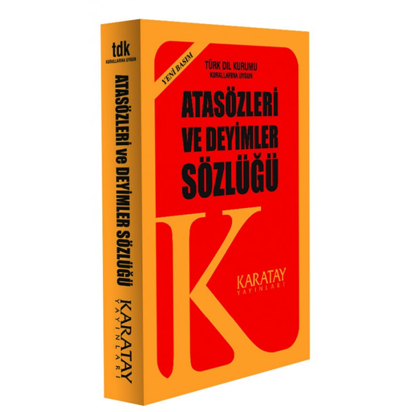 4E Sözlük Atasözleri Ve Deyimler 1.Hamur Plastik Kapak Sarı Karatay Yayınevi