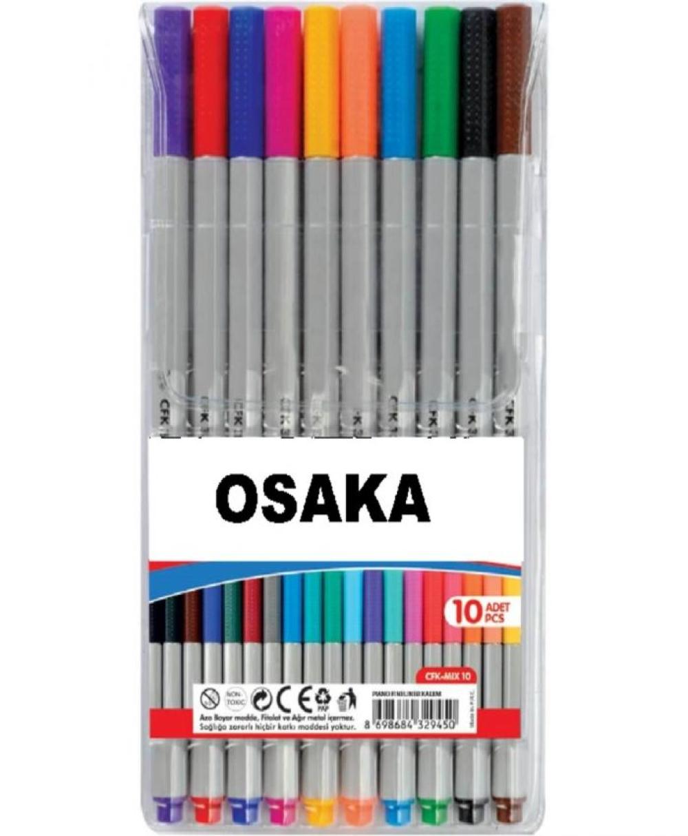 Fineliner Kalem 10 Renk Osaka