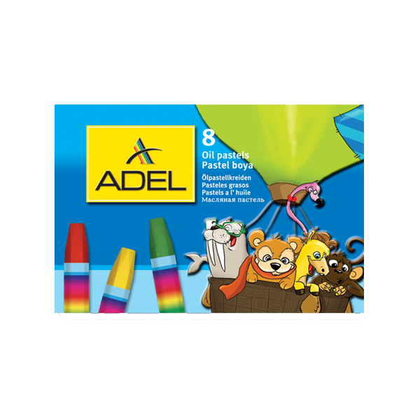Adeland Pastel Boya Karton Kutu Köşeli 8 Lİ 428 0817 100