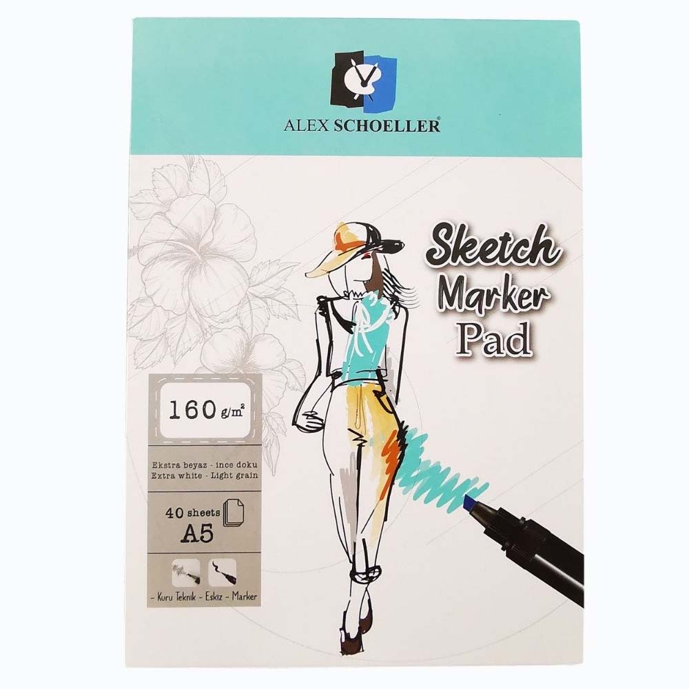 Alex Schoeller Sketch Marker Pad A5 160 GR 40 Lı ALX:943