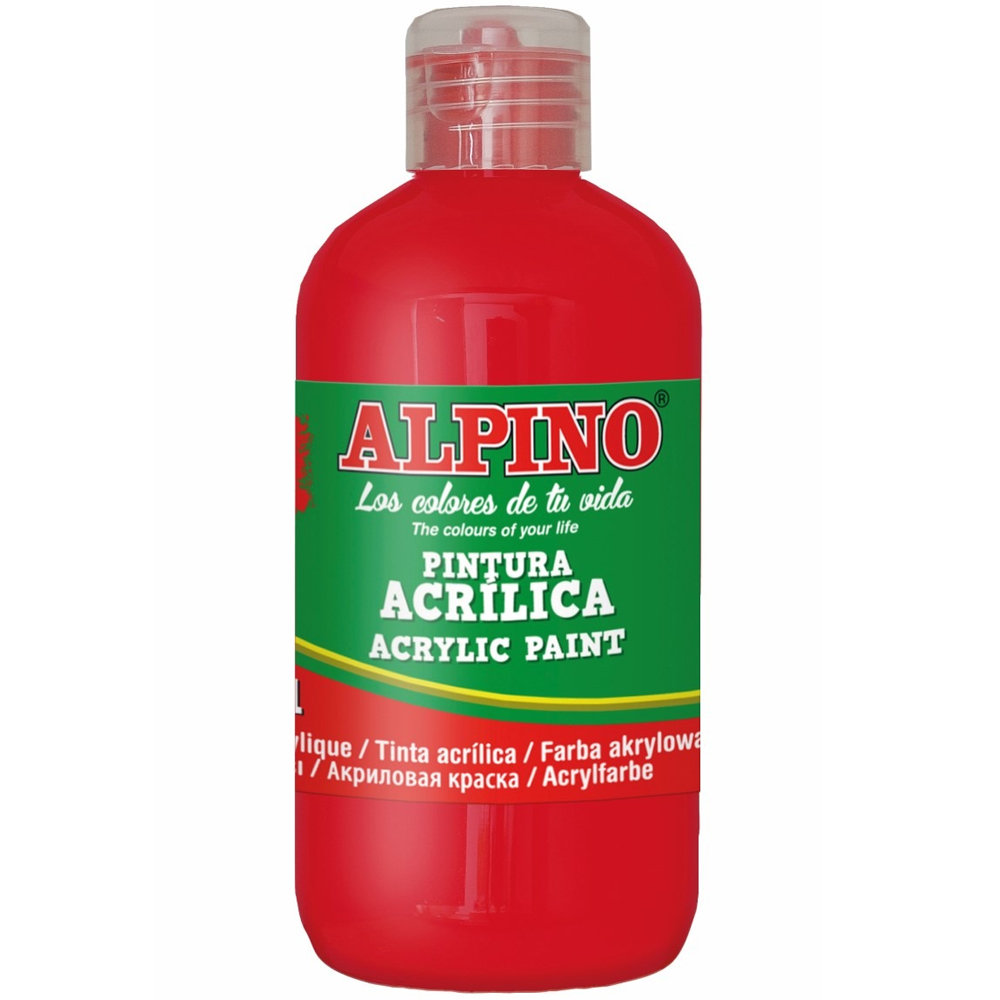 Alpino Akrilik Boya Şişe 250 ML Kırmızı DV000207