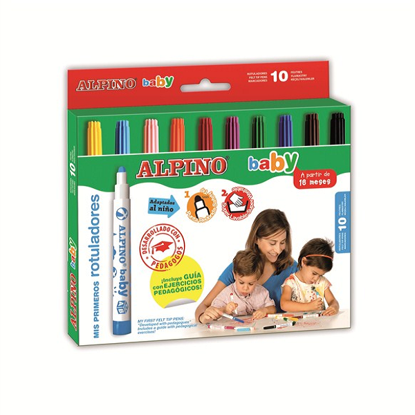 Alpino Keçeli Boya Kalemi Baby 10 LU AR000056