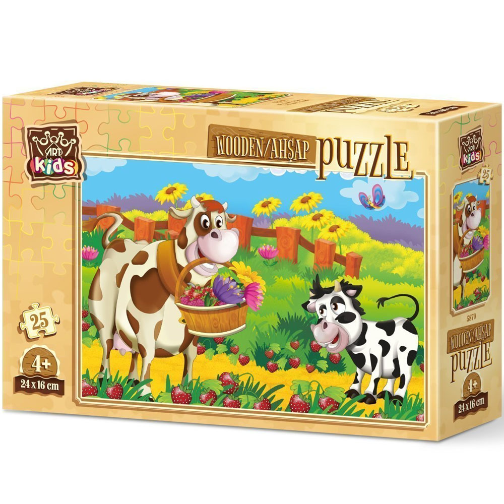 Art Puzzle 25 Parça Romantik İnek 5870