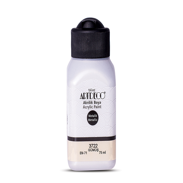 Artdeco Akrilik Boya 75 ML Metalik Gümüş 071L-3722