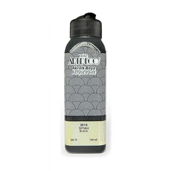 Artdeco Akrilik Boya 140 ML Siyah 070R-3618