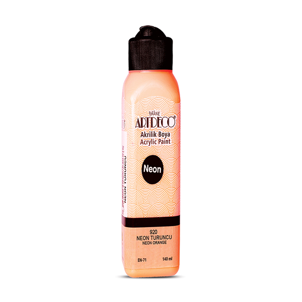 Artdeco Akrilik Boya 140 ML Fosforlu Turuncu 070R-920