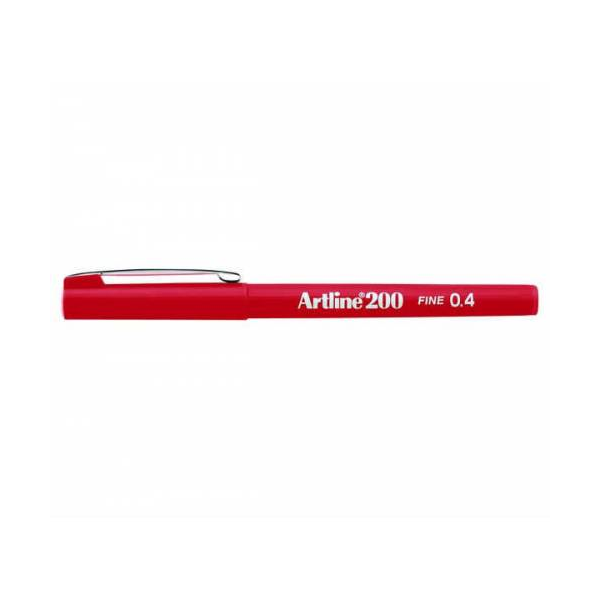 Artline Fineliner 0.4 MM Kırmızı EK-200N