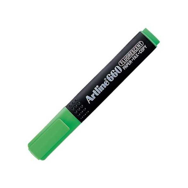 Artline Fosforlu Kalem Kesik Uç 1,0-4,0 MM Pastel Yeşil EK-660