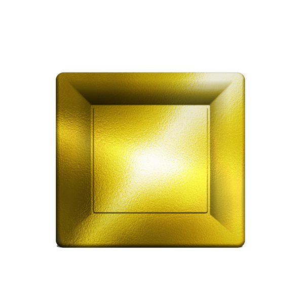 Balonevi Tabak Metalize Altın Kare 29 CM 6 LI 7026