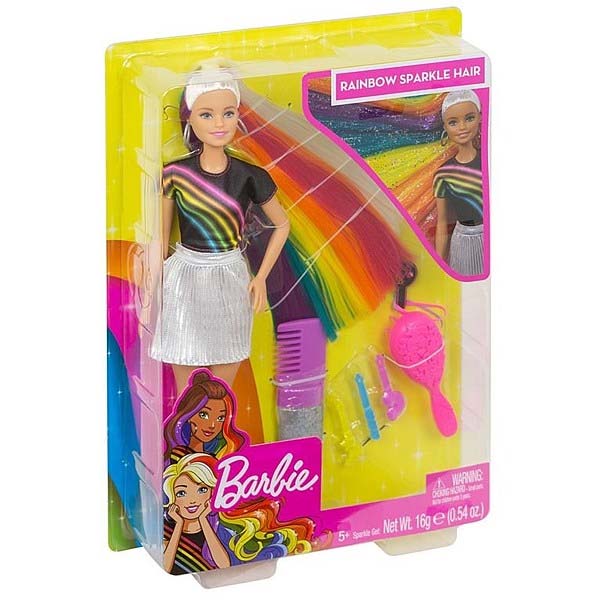 Barbie Gökkuşağı Renkli Saçlar Bebeği