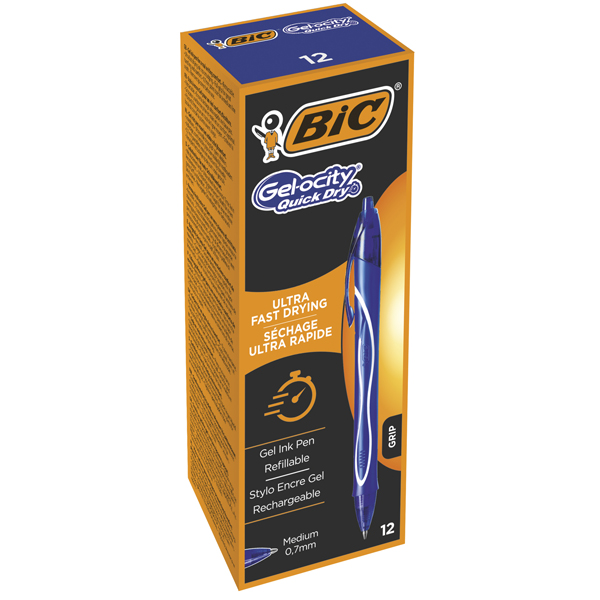 Bic Jel Kalem İntensity Basmalı Gelocıty Hızlı Kuruyan 12 Lİ Mavi