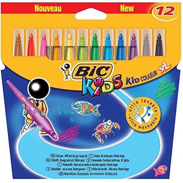 Bic Keçeli Boya Kalemi Kids Couleur XL 12 Renk 828966