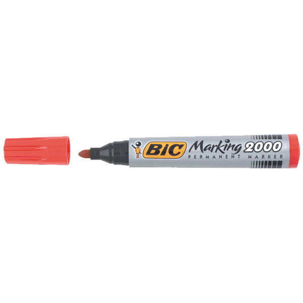 Bic Markör Permanent 1.7 MM Yuvarlak Uçlu Kırmızı 2000 03