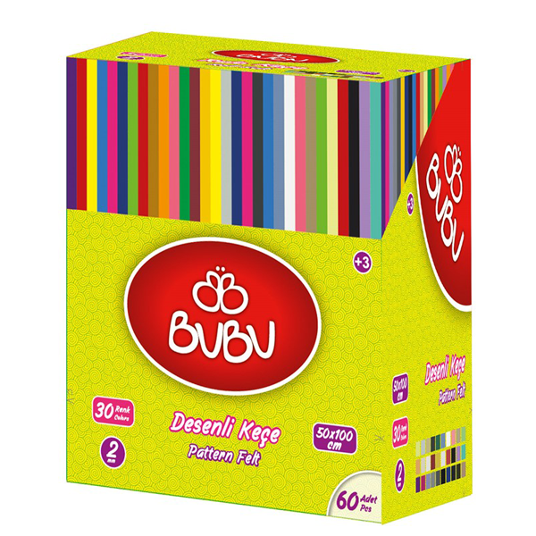 Bu-Bu Keçe Rulo Desenli 60 LI Stand BUBU-KES002