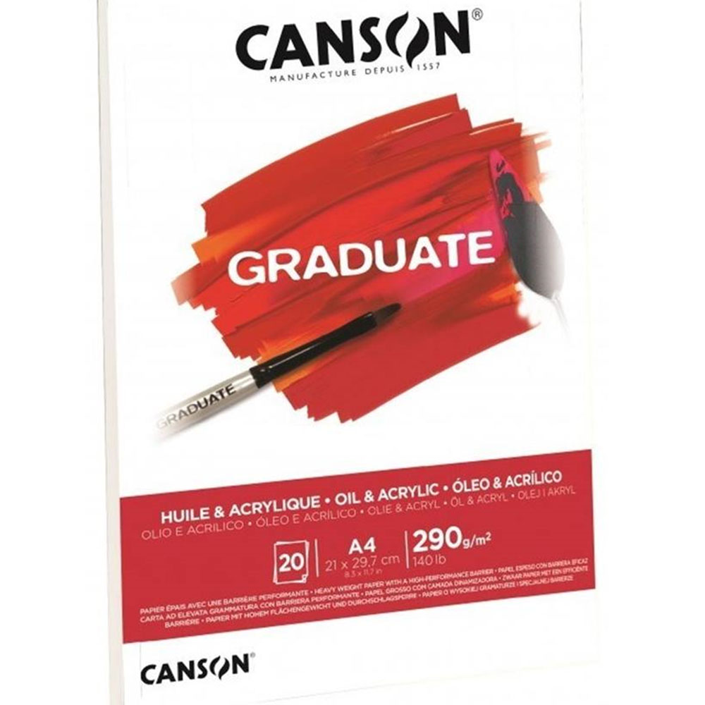 Canson Çizim Bloğu Graduate Yağlı Boya Ve Akrilik 20 Syf A5 290 GR