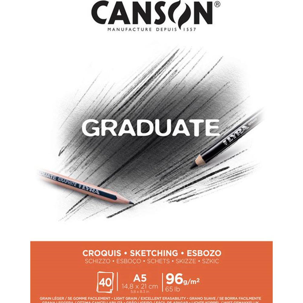 Canson Eskiz Bloğu Graduate Croquıs 40 Syf A5 96 GR
