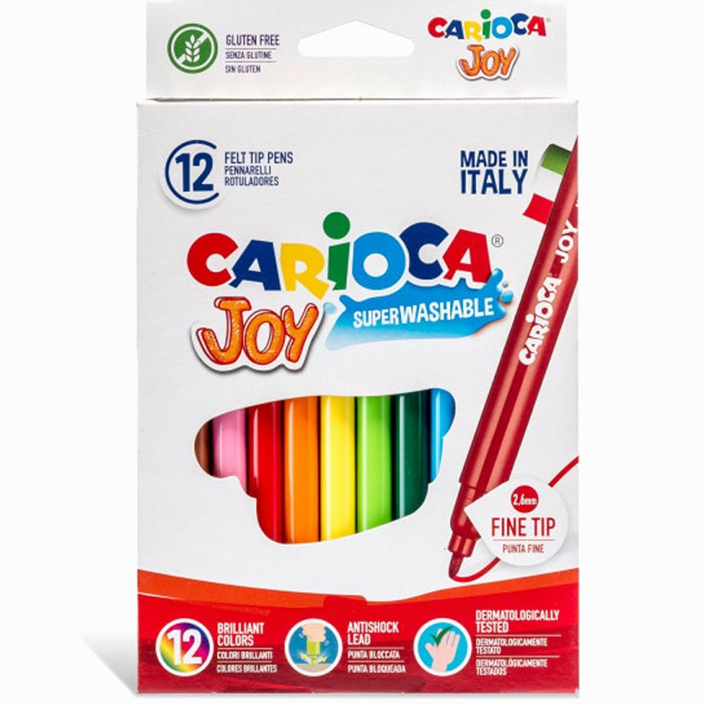 Carioca Keçeli Boya Kalemi Joy Süper Yıkanabilir 12 Li 40614
