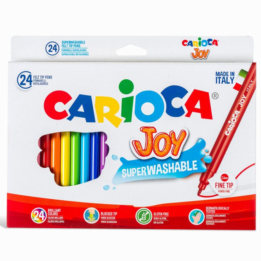 Carioca Keçeli Boya Kalemi Joy Süper Yıkanabilir 24 Lü 40615