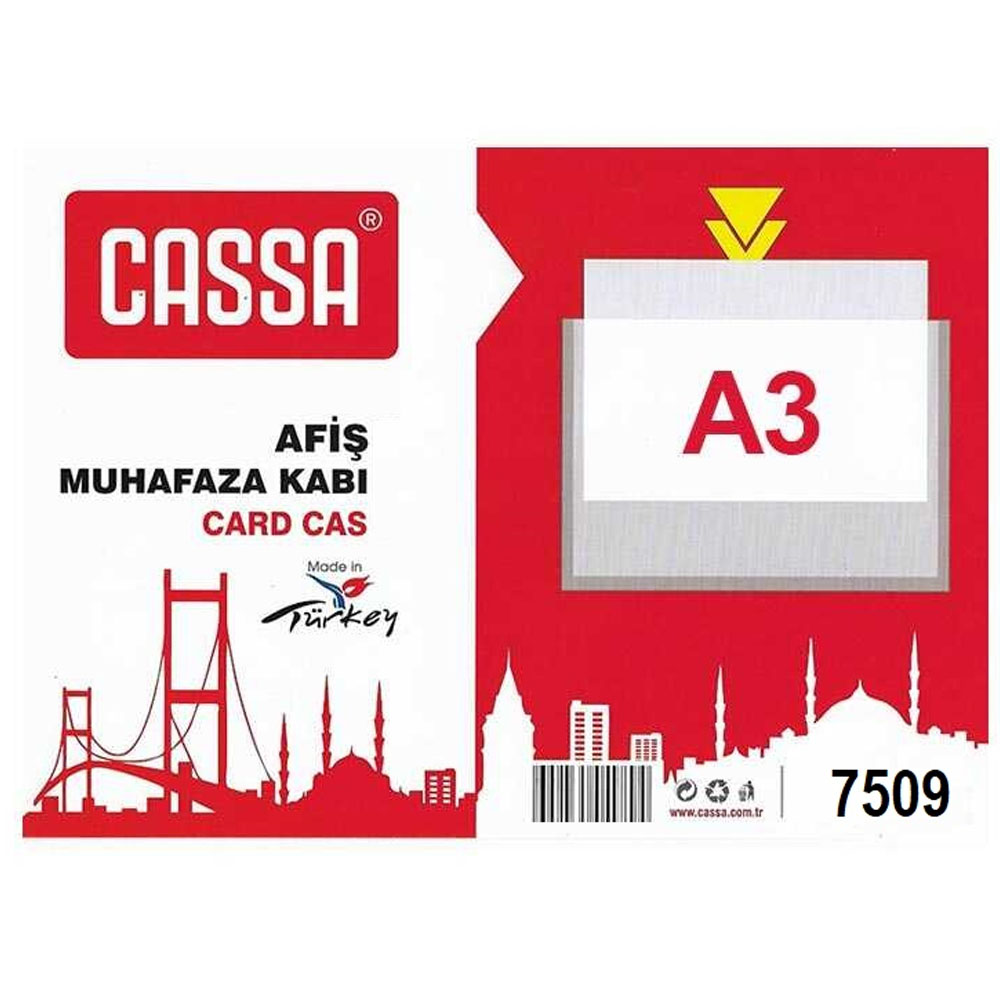 Cassa Tabela Poşeti (Afiş Muhafaza Kabı A3) 297x420 MM Şeffaf 7509