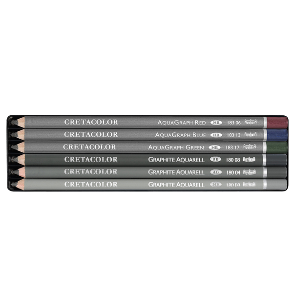 Cretacolor Graphite Aquarell Pencils Pocket Set (Sulandırılabilir Çizim Kalemi Seti) 180 99