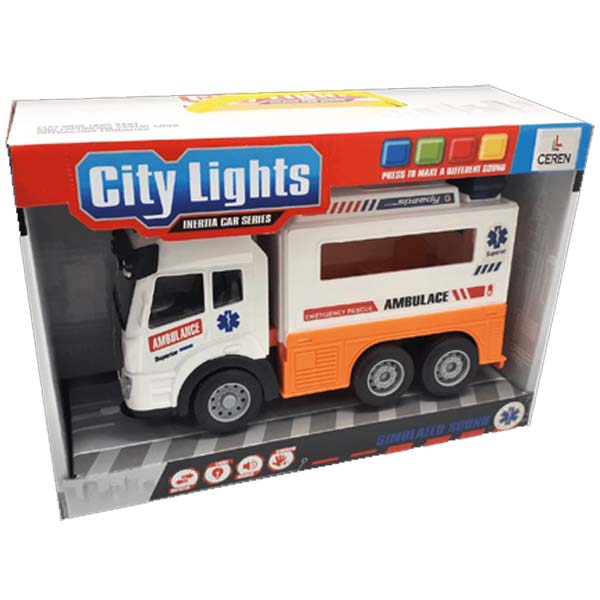 Ctoy Oyuncak Işıklı Ve Sesli Ambulans Kamyon 89-207B