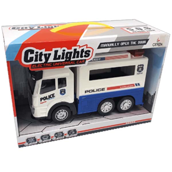 Ctoy Oyuncak Işıklı Ve Sesli Polis Kamyon 89-302A
