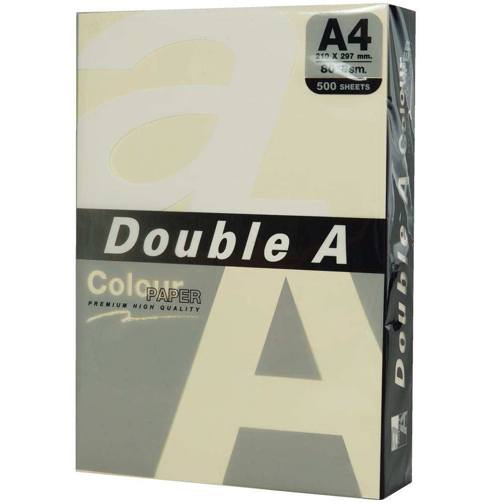 Double A Renkli Kağıt 500 LÜ A4 80 GR Pastel Fildişi
