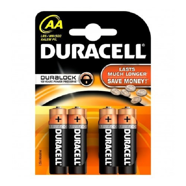 Duracell Alkalin Kalem Pil (AA) 4 LÜ Kartela