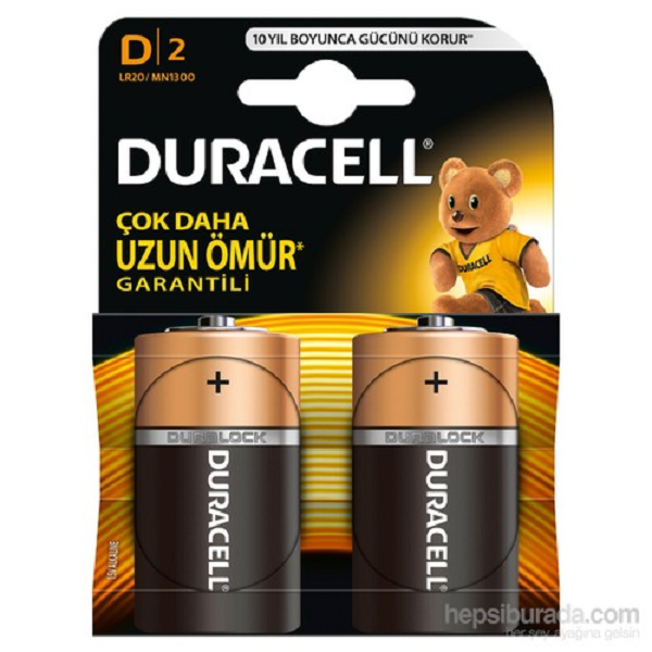 Duracell Alkalin Orta Boy Pil (C)  2 Lİ Kartela