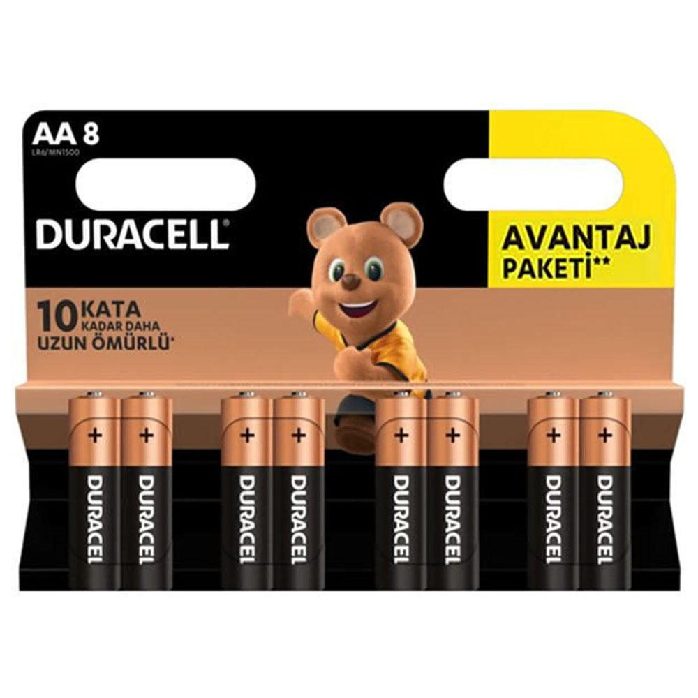 Duracell Alkalin Kalem Pil (AA) 8 Lİ Kartela