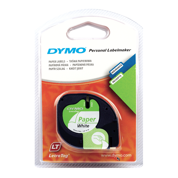 Dymo Letratag Şerit Kağıt 12 MMx4 MT Beyaz S0721510