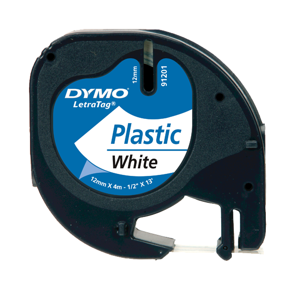 Dymo Letratag Şerit Plastik 12 MMx4 MT Beyaz 91201 (59422)