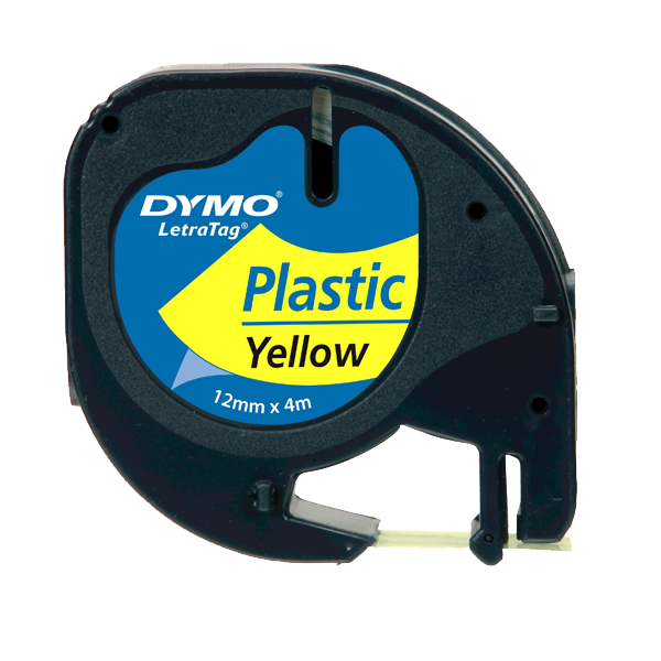Dymo Letratag Şerit Plastik 12 MMx4 MT Sarı 91202