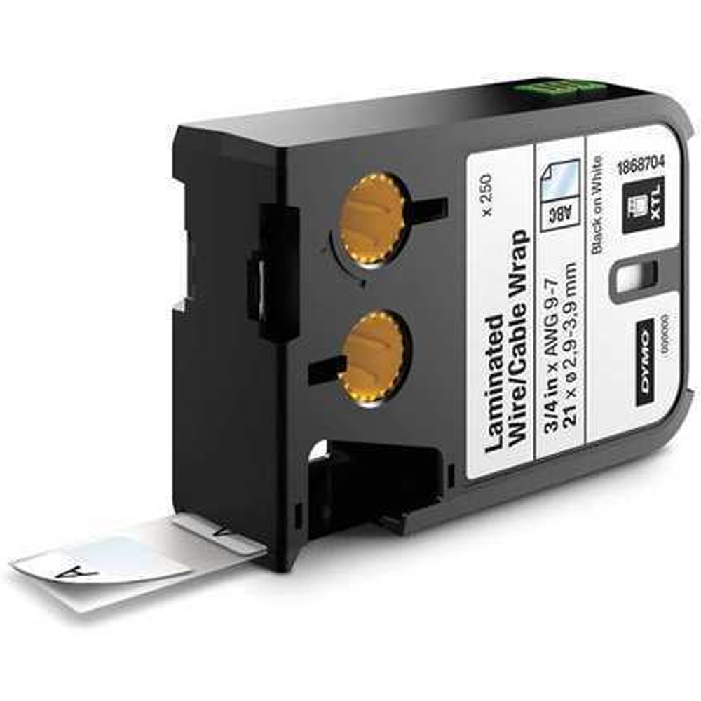 Dymo XTL LamineTel/Kablo 21x21 MM Beyaz/Siyah 250 Etiket