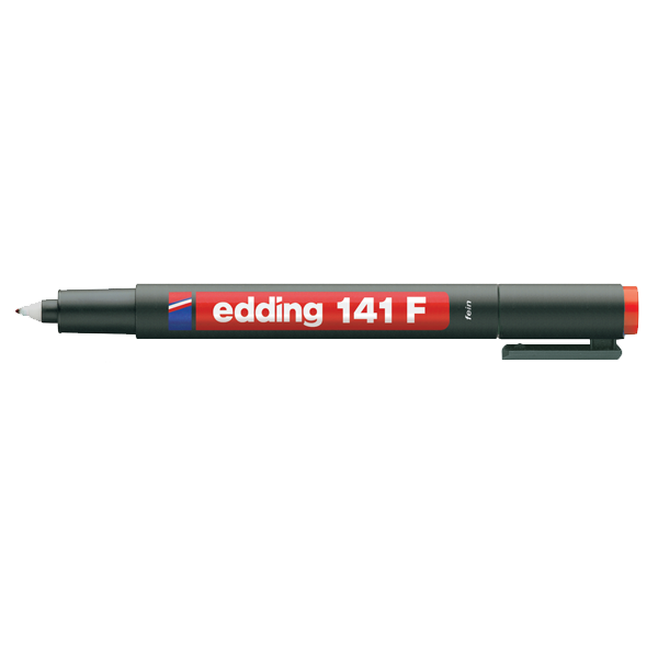 Edding Asetat Kalemi Permanent F Seri 0.6 MM Kırmızı 141F