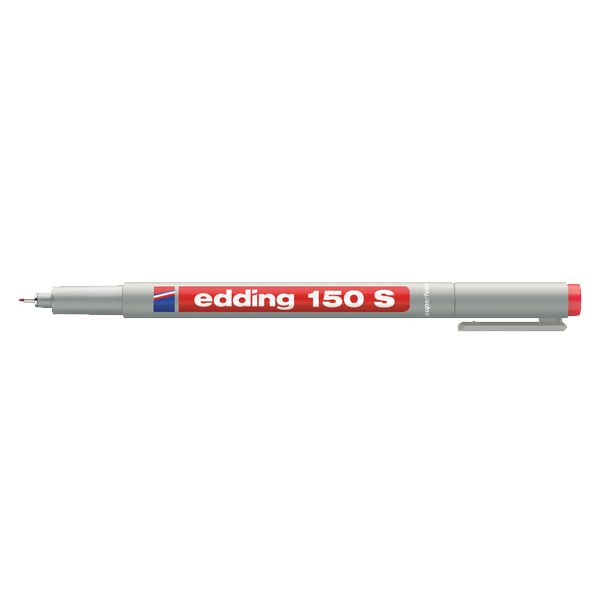 Edding Asetat Kalemi Non Permanent S Seri 0.3 MM Kırmızı 150S