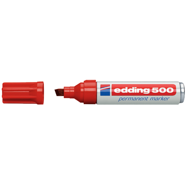 Edding Markör Permanent Kesik Uçlu 2-7 MM Kırmızı 500