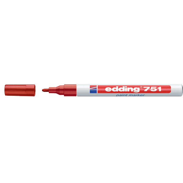 Edding Markör Dekor Boya Yuvarlak Uçlu 1-2 MM Kırmızı 751