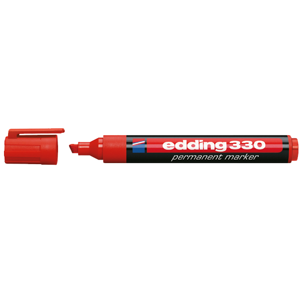 Edding Markör Permanent Kesik Uçlu 1-5 MM Kırmızı 330