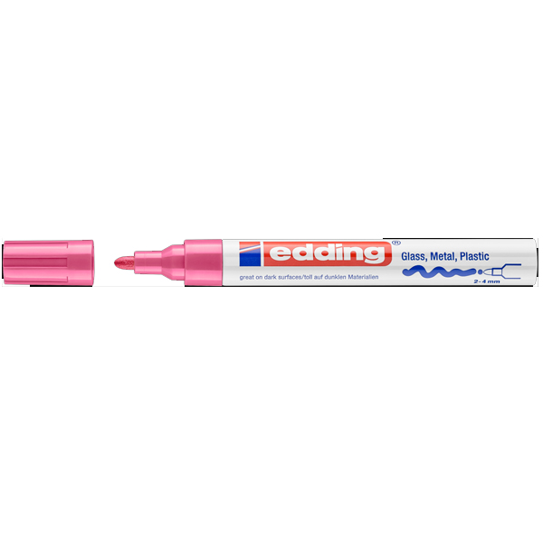 Edding Markör Dekor Boya Yuvarlak Uçlu 2-4 MM Pembe 750CR