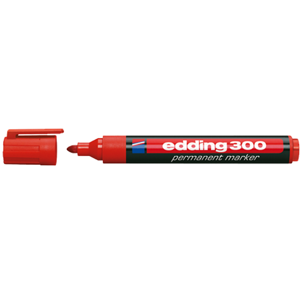 Edding Markör Permanent Yuvarlak Uçlu 1.5-3 MM Kırmızı 300