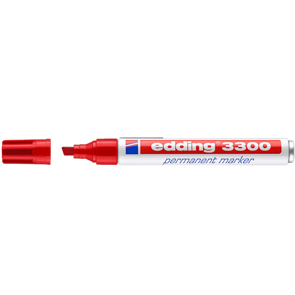 Edding Markör Permanent Kesik Uçlu 1-5 MM Kırmızı 3300