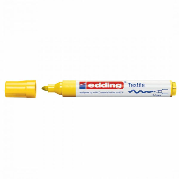 Edding T-Shırt Kalemi Yuvarlak Uçlu 2-3 MM Sarı 4500