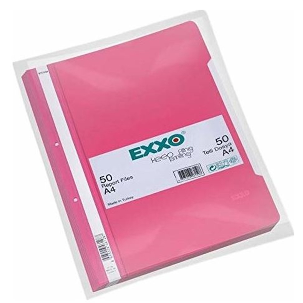 Exxo Telli Dosya Plastik A4 Pembe TT145