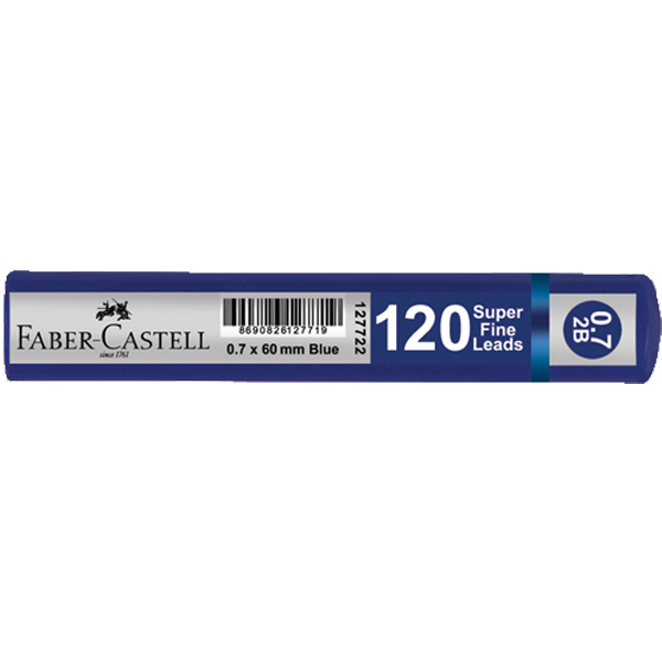 Faber-Castell Min Grip Süper Fine Lead 2B 120 Lİ 60 MM 0.7 MM Mavi 5090 127722