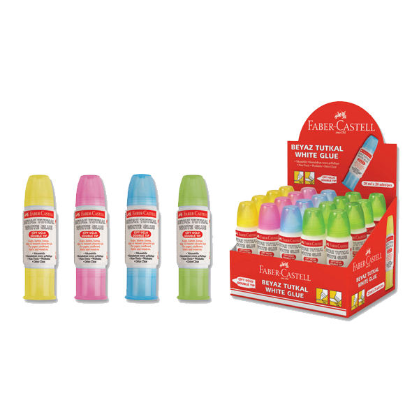 Faber-Castell Tutkal ( 20 Li Stand ) 28 ML Beyaz 5088 1799 20