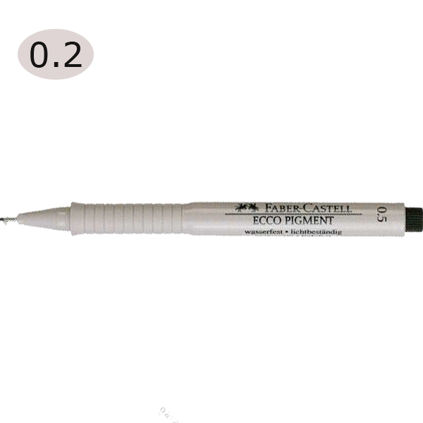 Faber-Castell Çizim Kalemi Ecco Pigment 0.2 MM Siyah 16 62 99