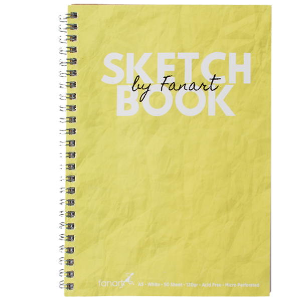 Fanart Academy Sketch Book 120 GR Spiralli 50 YP A5 Sarı 8674