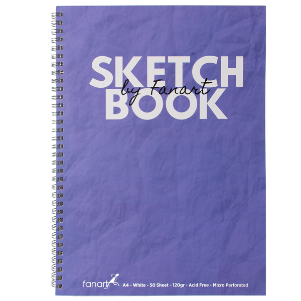 Fanart Academy Sketch Book 120 GR Spiralli 50 YP A4 Mor 8672